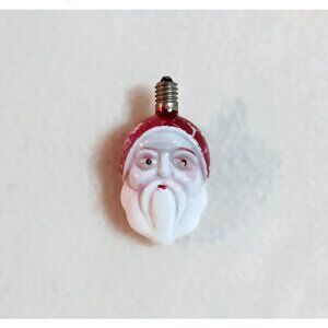 Antique Glass Santa Claus Christmas Light Bulb - UnTested Please Read
